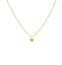 Karma Jewelry Karma Ketting T247 Necklace 3D Heart 925 silver gold plated 38 - 45 CM