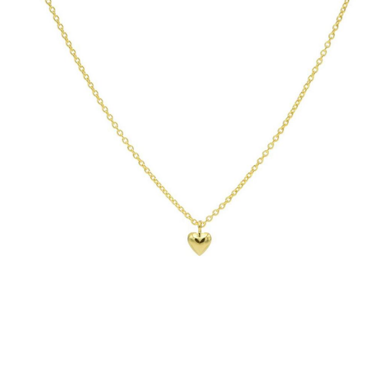 Karma Jewelry Karma Ketting T247 Necklace 3D Heart 925 silver gold plated 38 - 45 CM