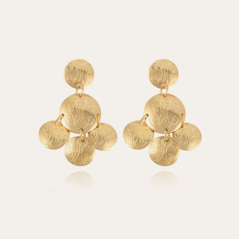Gas Bijoux Jewelry Gas Bijoux oorbellen 149886 Sequin Diva earrings gold L 3.7 CM - W 3 CM