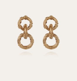 Gas Bijoux Jewelry Gas Bijoux maille ariane dorees earrings gold 3,7 CM - 1.7 CM