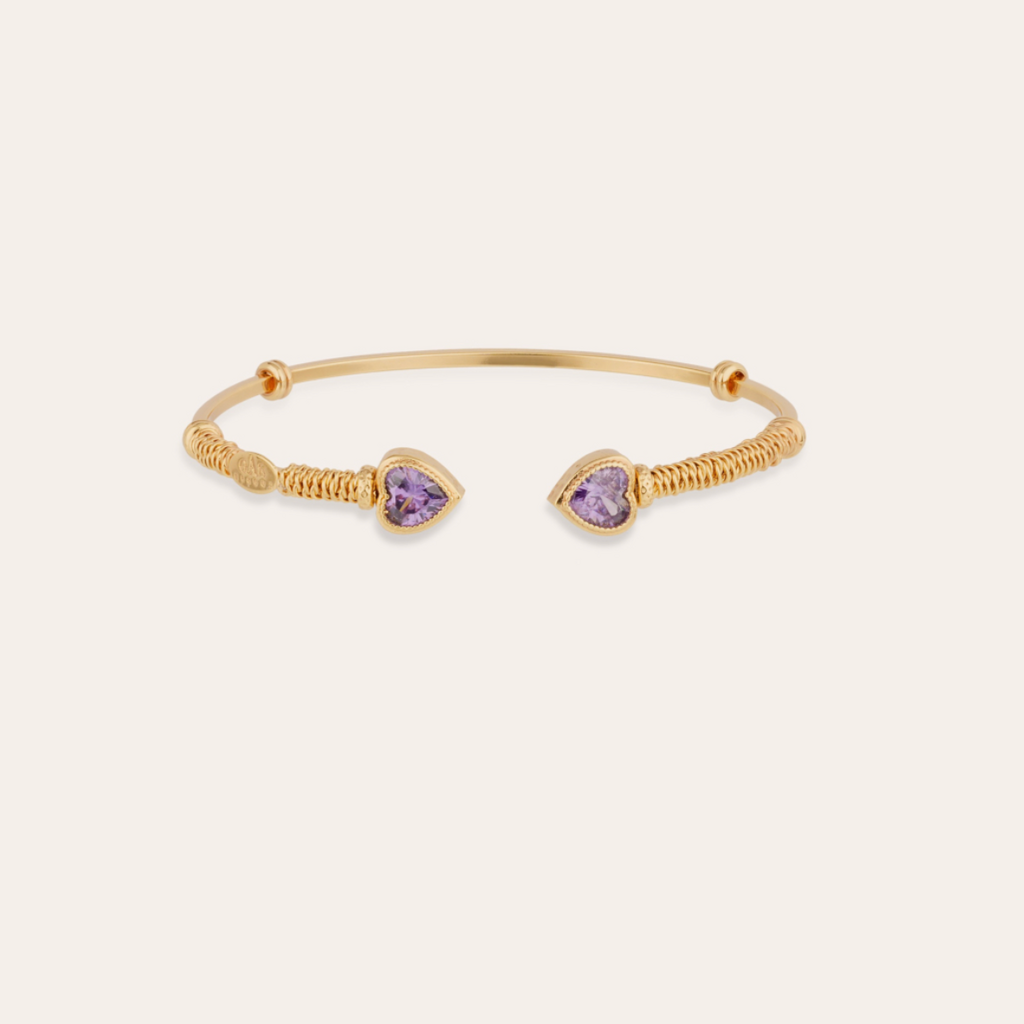 Gas Bijoux Jewelry Gas Bijoux armband 711981 Duality Amore strass purple bangle gold