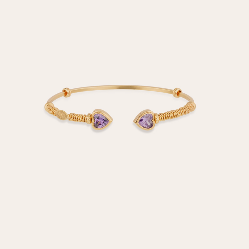 Gas Bijoux Jewelry Gas Bijoux armband 711981 Duality Amore strass purple bangle gold