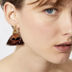 Gas Bijoux Jewelry Gas Bijoux oorbellen 601242 Earrings Plumette Pink gold 4 cm