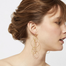 Gas Bijoux Jewelry Gas Bijoux oorbellen 654937 Torsade Mult earrings small size gold 8 CM - 3.5 CM