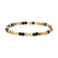 Karma Jewelry Karma Jewelry armband 84673EL Bracelet Spiral Loiza XXS elastic crystal rosegold beads 4 MM