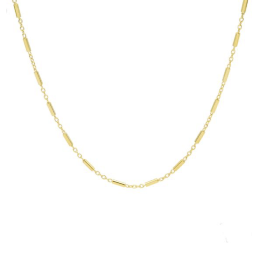 Karma Jewelry Karma Jewelry ketting T61 Tubes necklace 925 sterling zilver - 14k gouden plating - 38 -45 CM