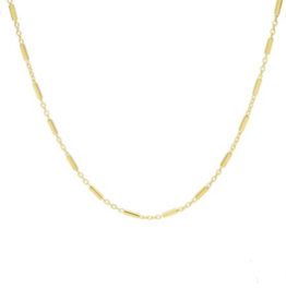 Karma Jewelry Karma Jewelry ketting T61 Tubes necklace 925 sterling zilver - 14k gouden plating - 38 -45 CM