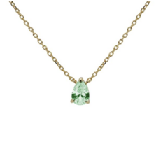 Karma Jewelry Karma Jewelry ketting T304GP_G Necklace Julia Ocean Green 925 silver gold plated 39 + 5 CM