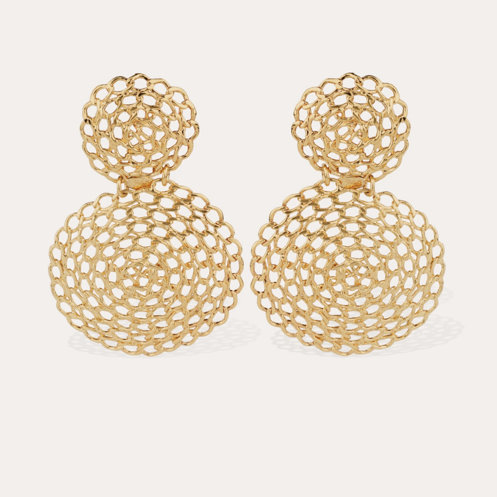 Gas Bijoux Jewelry GAS Bijoux Oorbellen 347439 Onde gourmette earrings gold L 7,5 cm  W 5 cm
