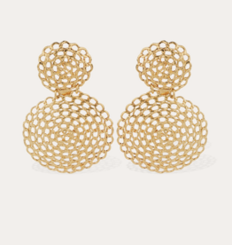 Gas Bijoux Jewelry GAS Bijoux Oorbellen 347439 Onde gourmette earrings gold L 7,5 cm  W 5 cm