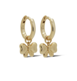 Karma Jewelry Karma Jewelry oorbellen  A156GP Earrings Hoops belle Bow 925 silver 14k gold plated - 22 MM