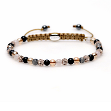 Karma Jewelry Karma Jewelry armband 84084 Bracelet Spiral Deja vu Champagne crystal beads XXS 4 MM