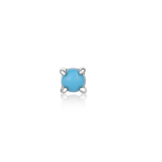 Ania Haie Ania Haie ear edit piercing E035-13H silver turquoise cabochon barbell single earring