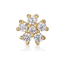 Ania Haie Ania Haie ear piercing E035-10G gold sparkle flower single