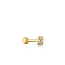 Ania Haie Ania Haie ear piercing E035-10G gold sparkle flower single