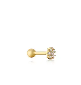 Ania Haie Ania Haie ear piercing E035-10G gold sparkle flower single