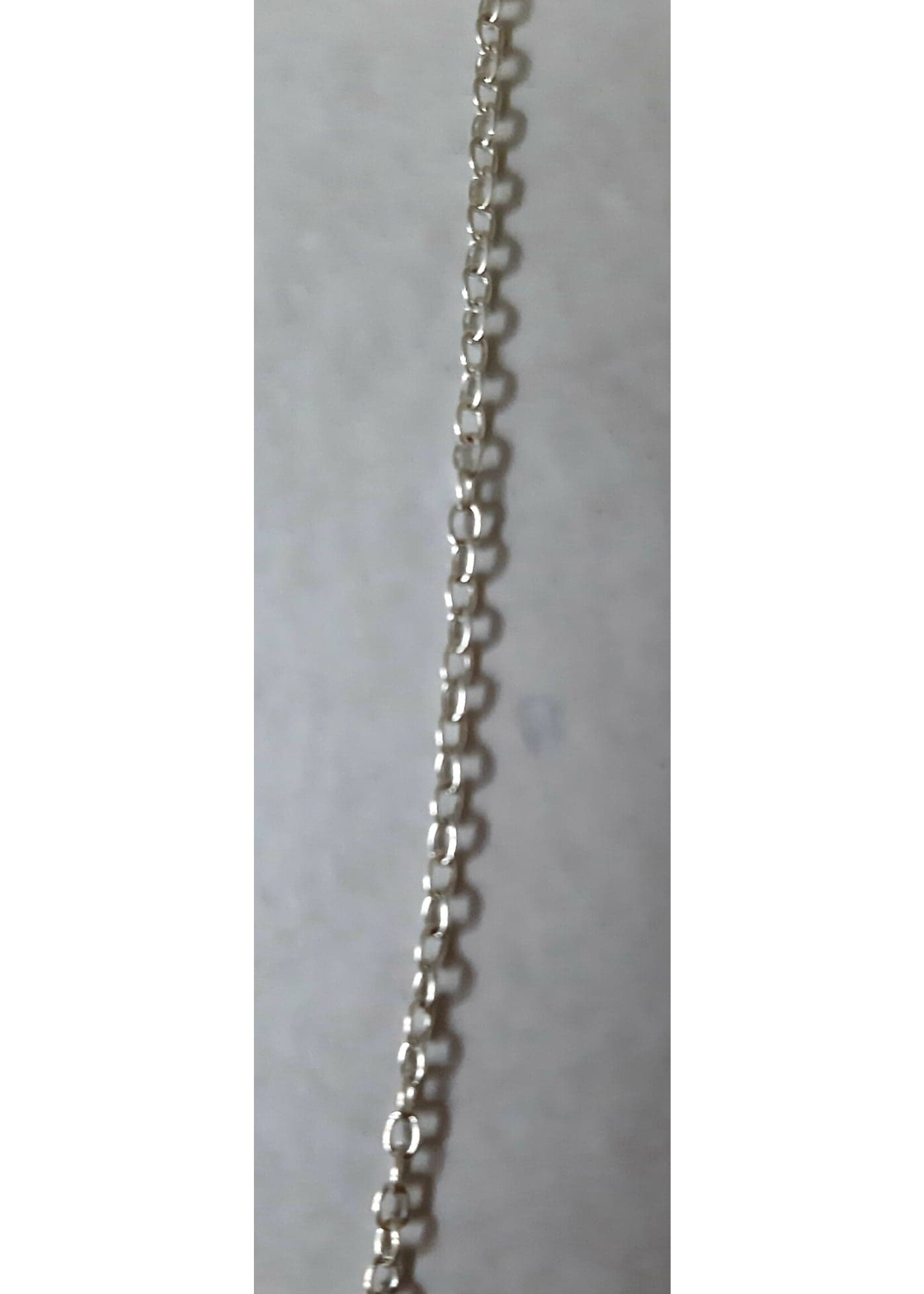 Ketting zilver kleur 3 mm per meter