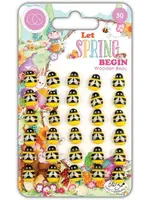 bijtjes Let Spring Begin Adhesive Wooden Bees (CCWDNS021)