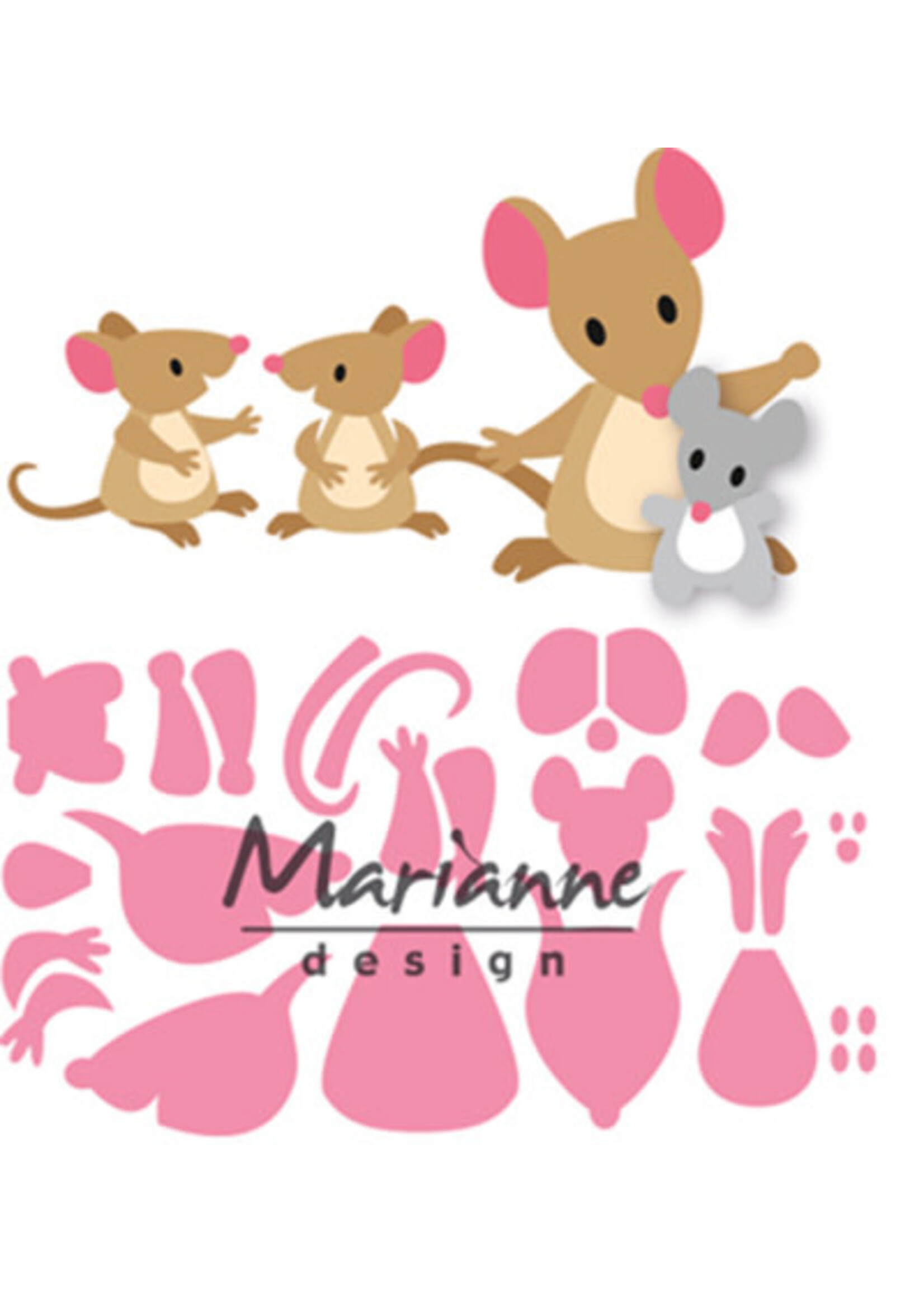 Marianne Design COL1437 - Eline's mice family