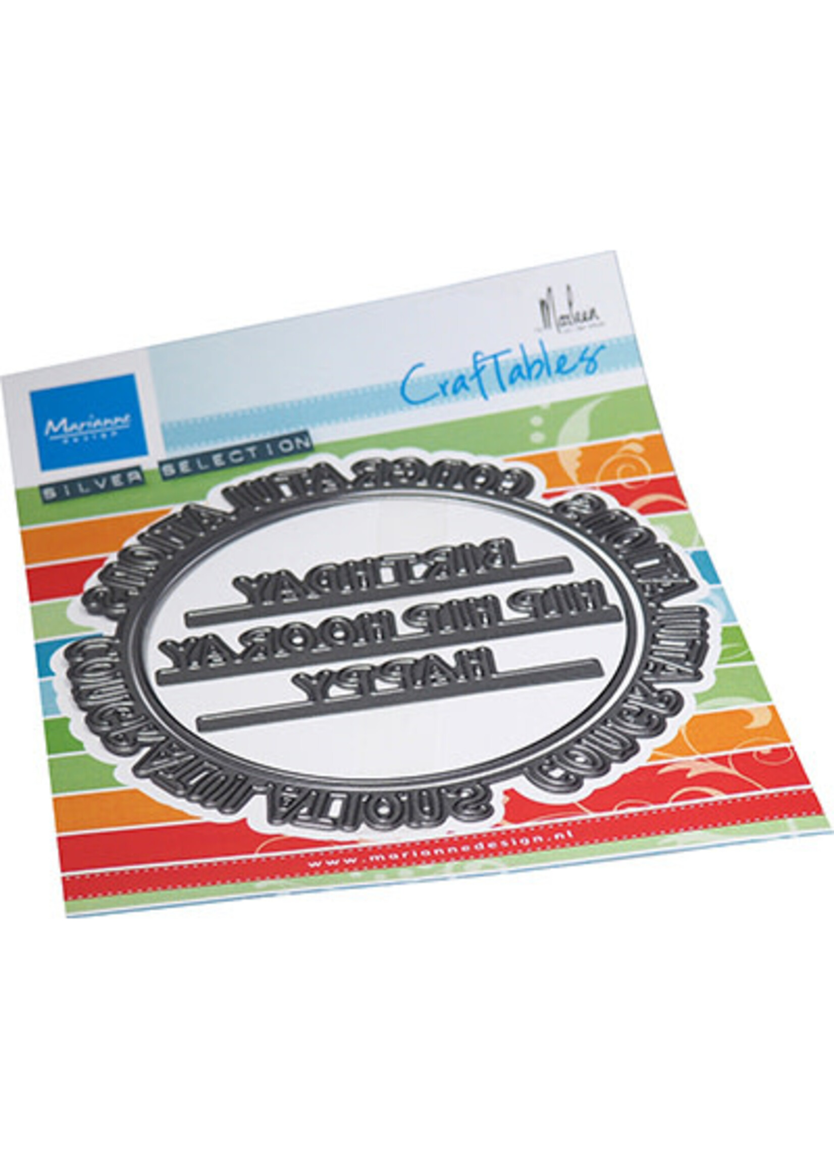 Marianne Design CR1596 - Congratulations circle by Marleen