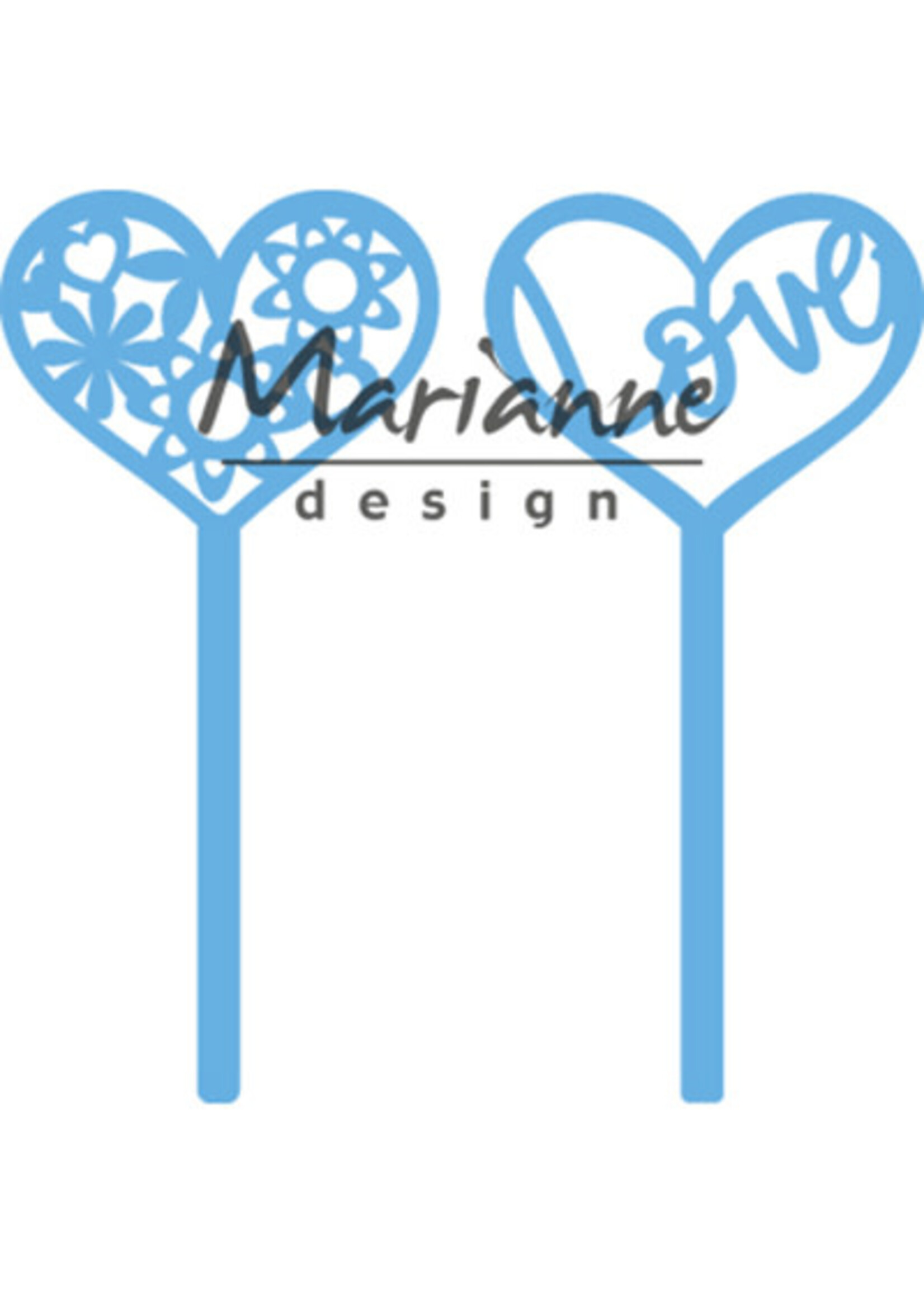 Marianne Design LR0573 - Heart pins (set of 2)