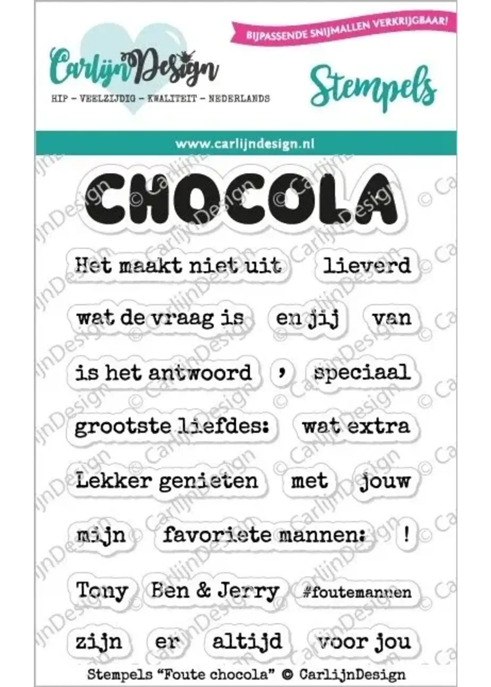 CarlijnDesign Stempels Foute Chocola (CDST-0065