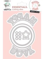 Craftlab Essentials Cutting Dies Happy Bday Shaker Circle (CCL-ES-CD159)