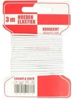 Rond elastiek, dikte 1,5 mm, lengte 3 meter, wit Artikelnr: 442073