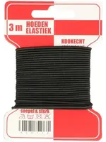 Rond elastiek, dikte 1,5 mm, lengte 3 meter, zwart Artikelnr: 442074