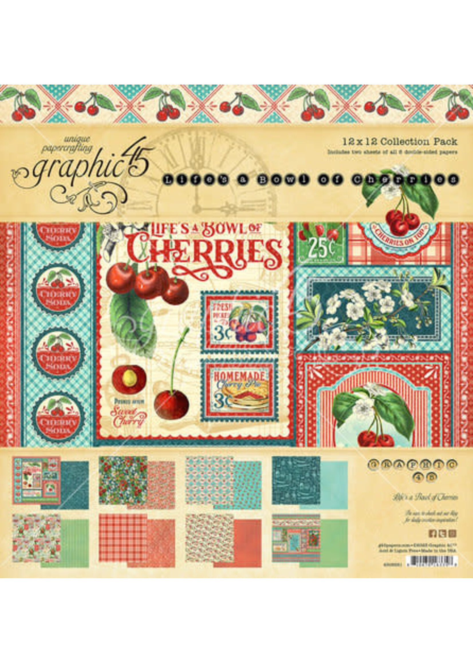 Graphic45 Life's a Bowl of Cherries 12x12 Inch Collection Pack (4502581)