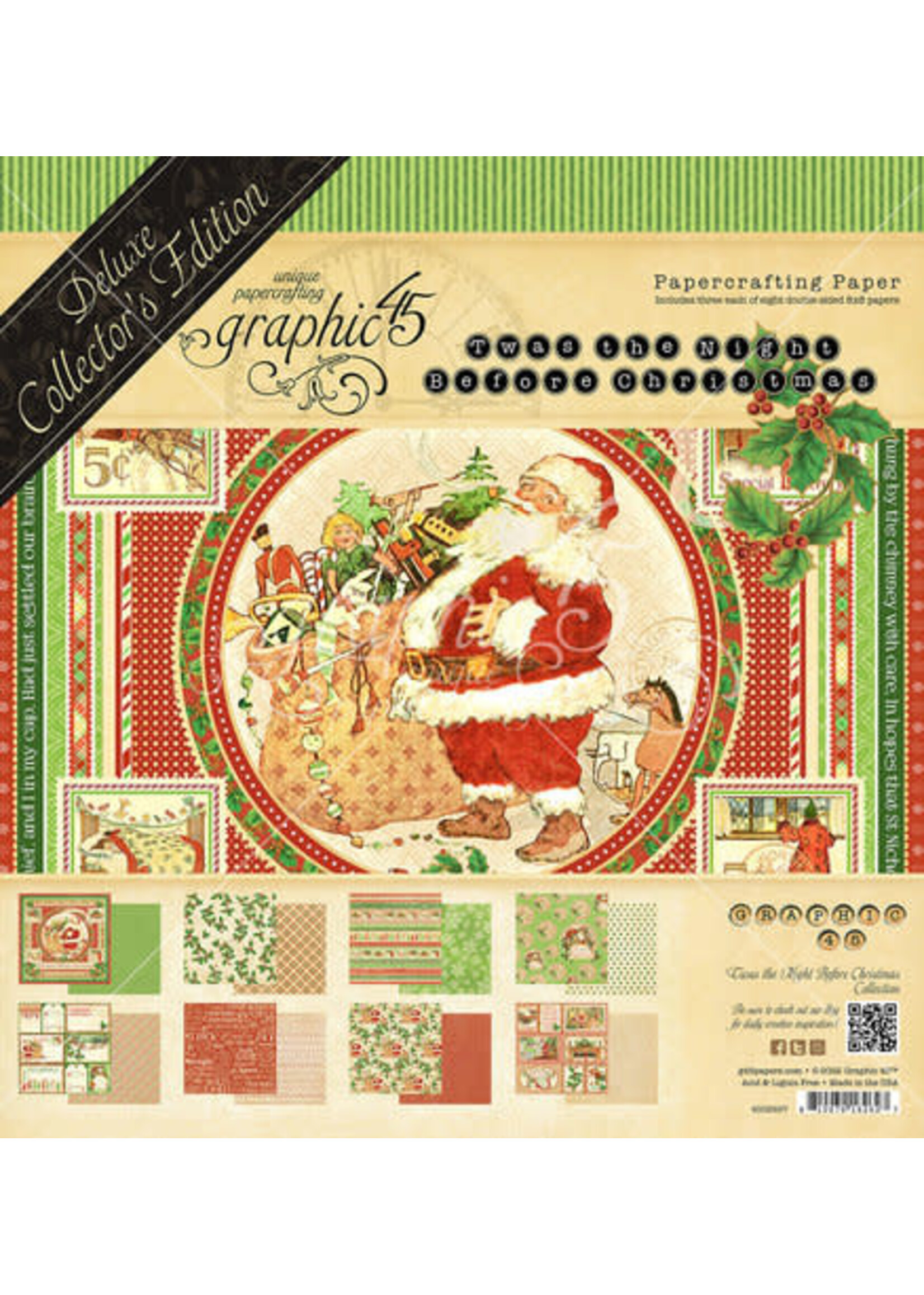 Graphic45 Twas the Night Before Christmas 8x8 Inch Paper Pack (4502497)
