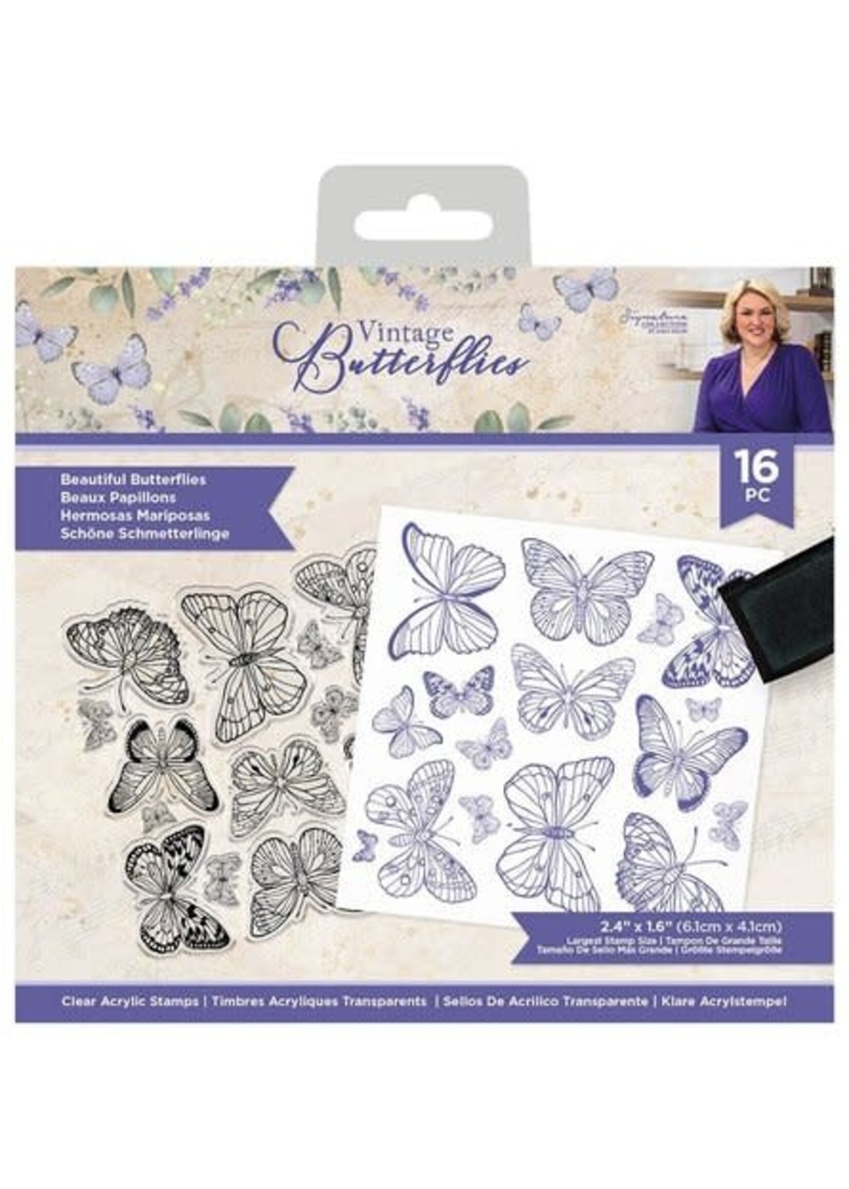 Crafters Companion Vintage Butterflies Clear Stamps Beautiful Butterflies (S-VBUT-ST-BBUTT)