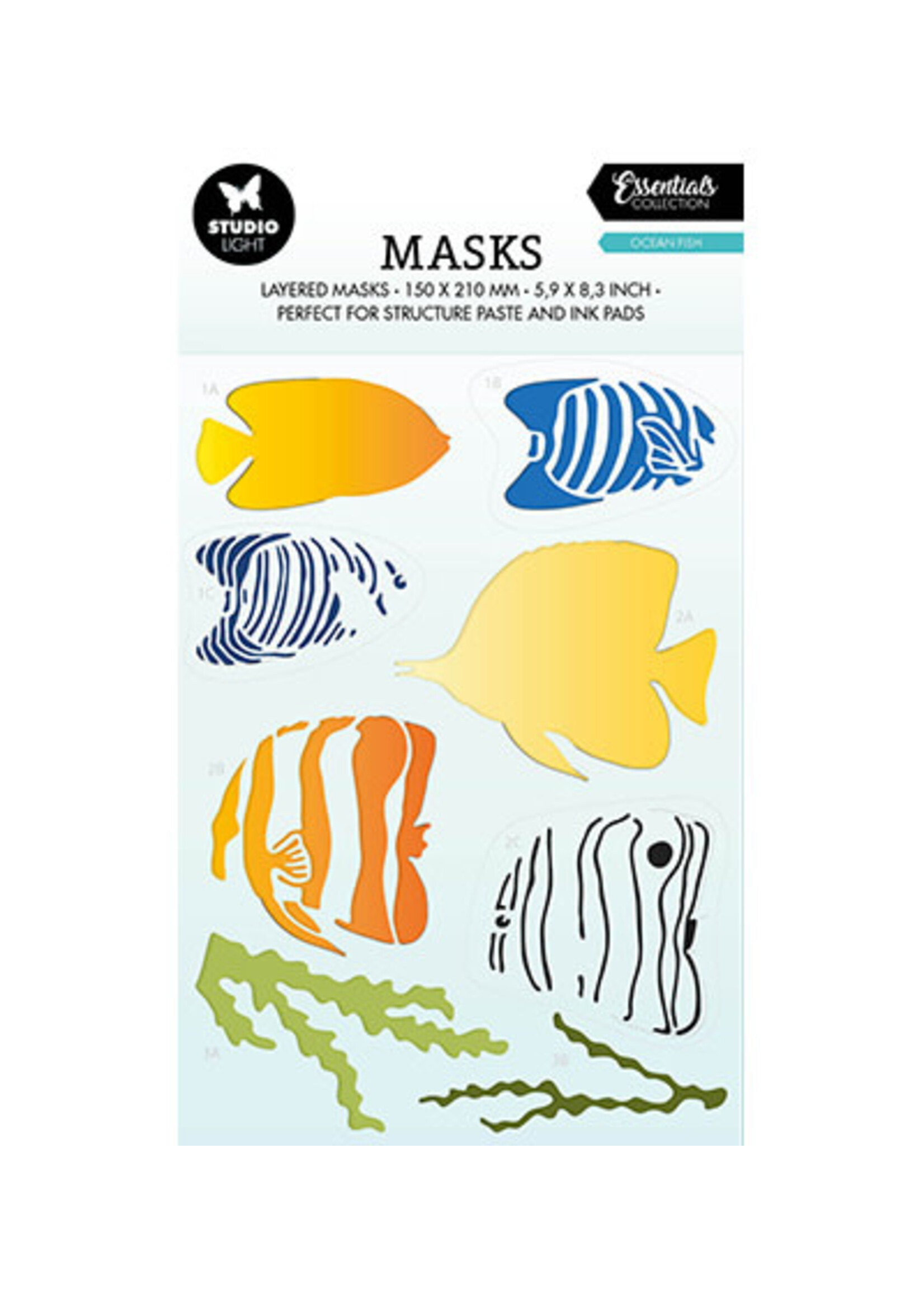 Studio Light SL-ES-MASK198 - Ocean fish Essentials nr.198