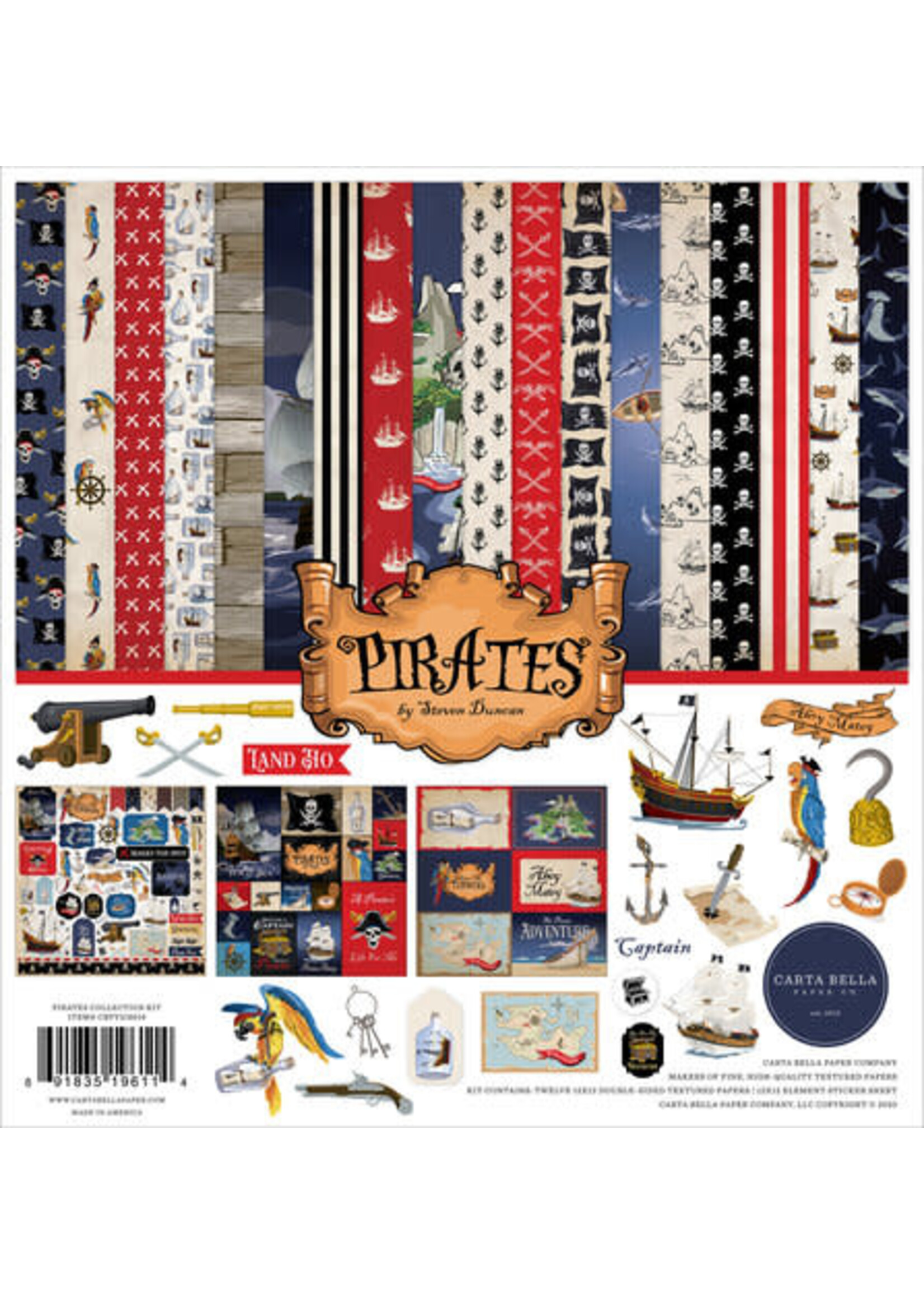 Carta Bella Pirates 12x12 Inch Collection Kit (CBPT318016)
