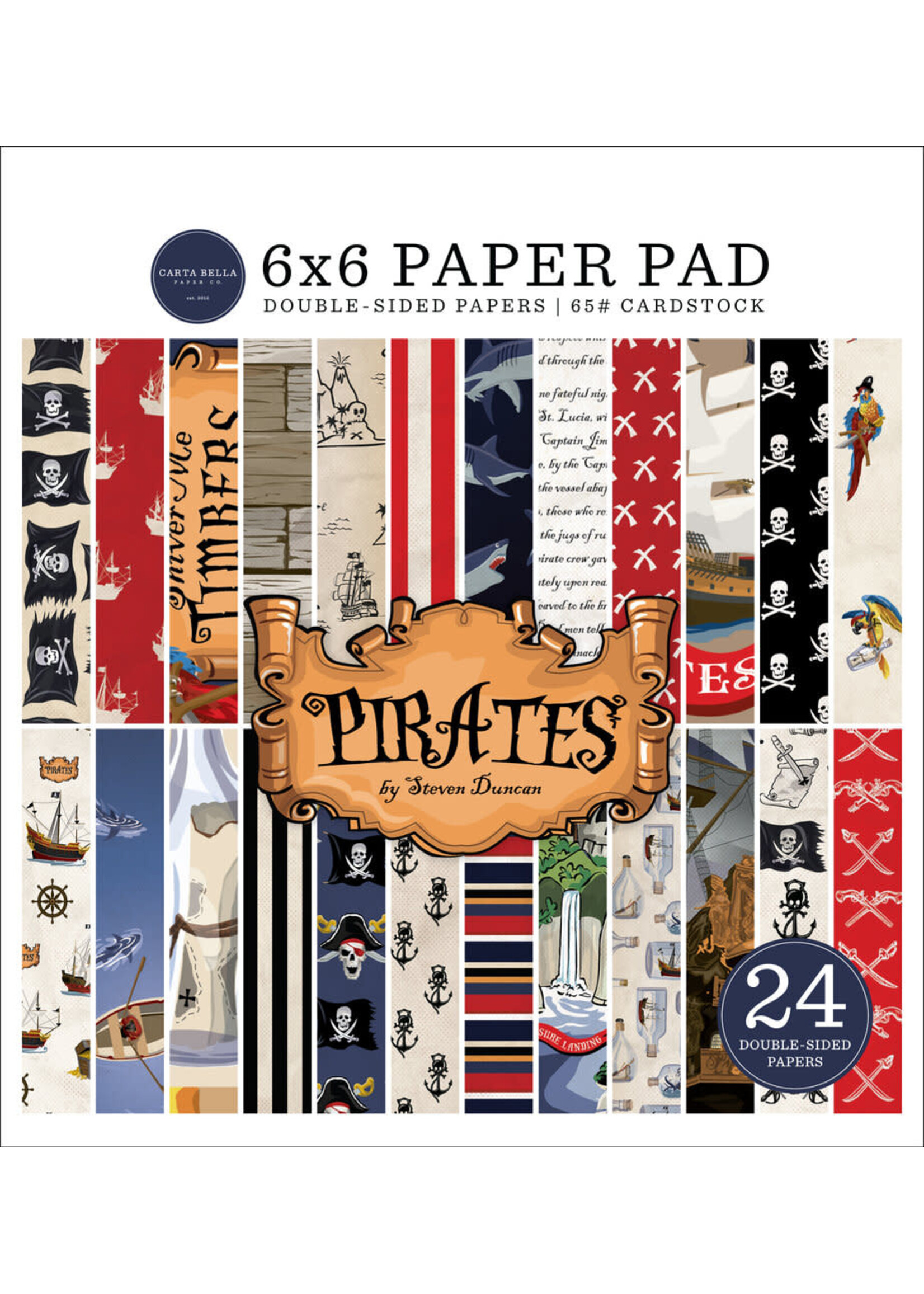 Carta Bella Pirates 6x6 Inch Paper Pad (CBPT318023)
