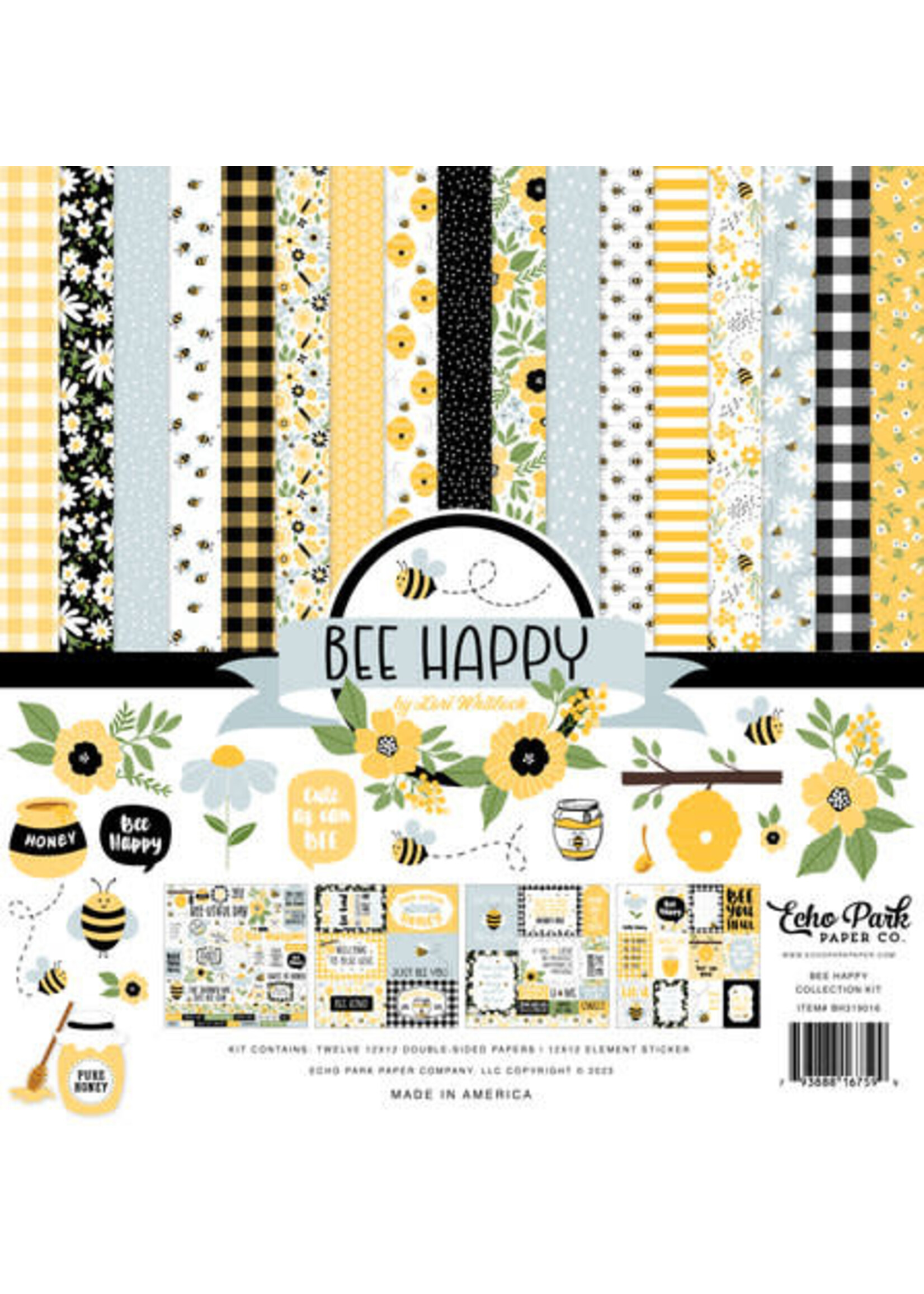 Echo Park Bee Happy 12x12 Inch Collection Kit (BH319016)