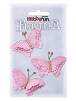 Hobbyfun FLORELLA-Vlinders rosé, 6cm Omschrijving 3866095