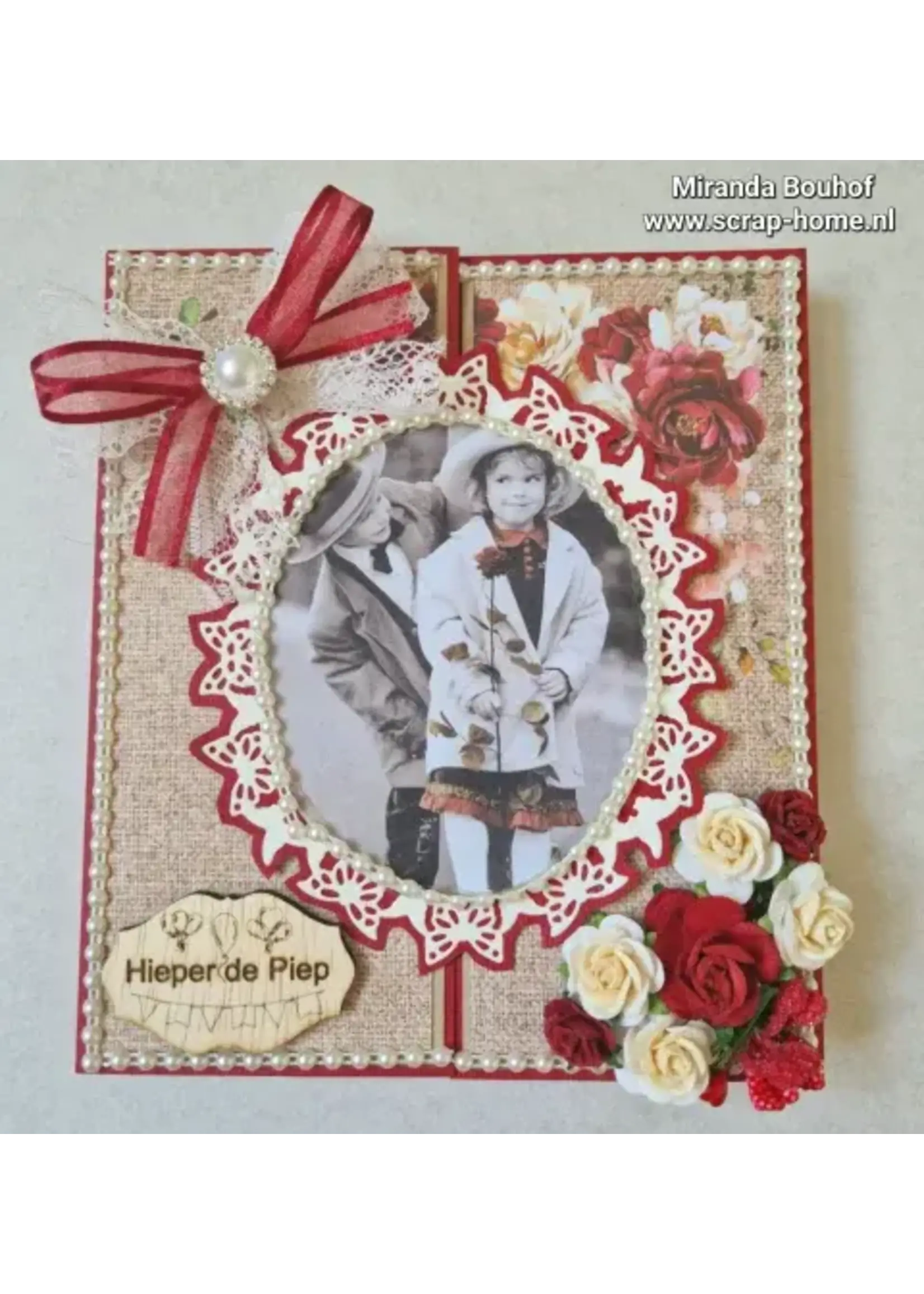 Scrap@Home Felicitatie kaart met ovaal Miranda incl. plaatje