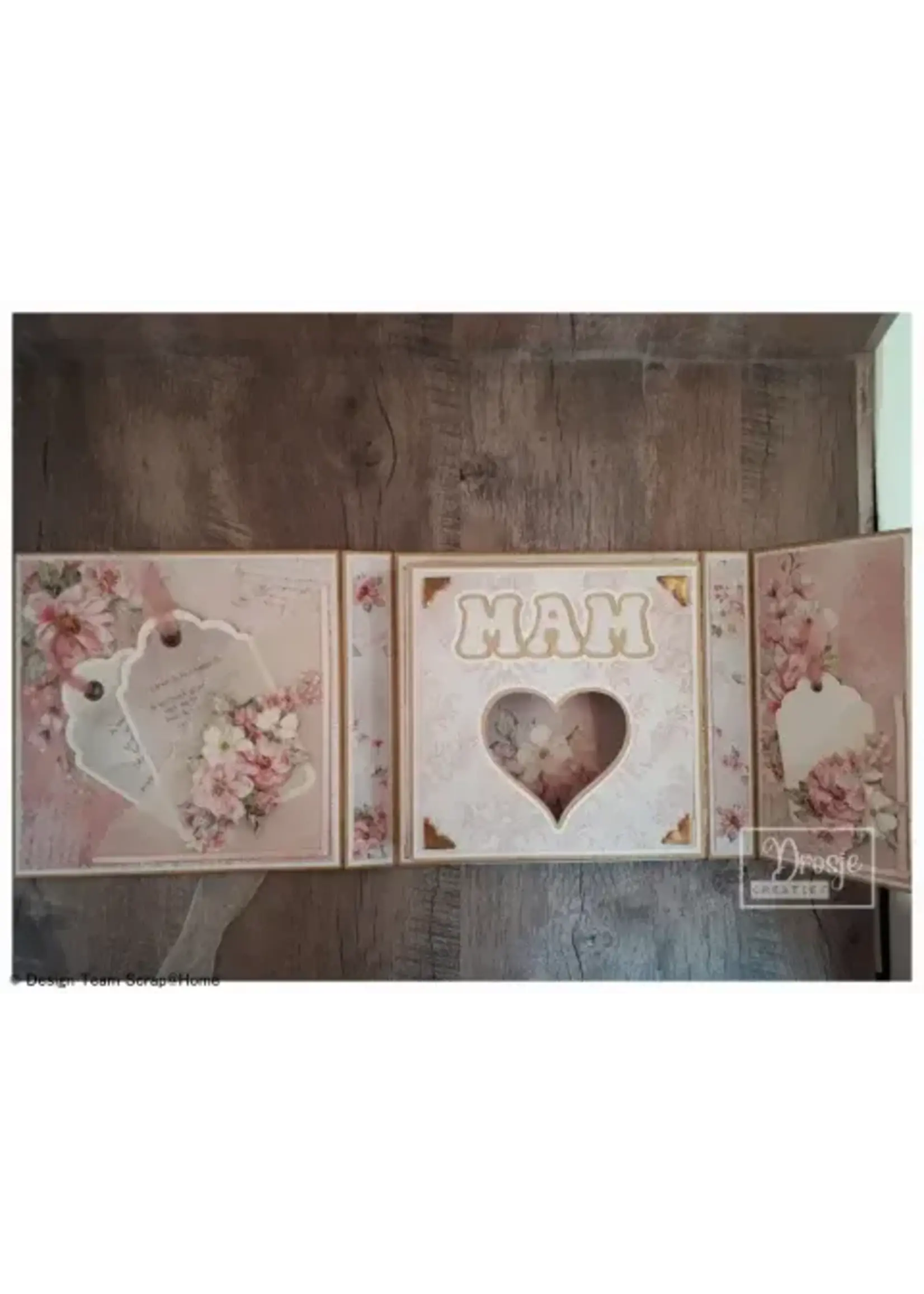 Moederdag kaart van Drosje met patroon "mam"