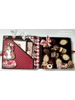 Bonbondoosje in kaart met labels en schudkaartje