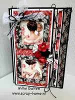Romantische kaart met foto frame’s