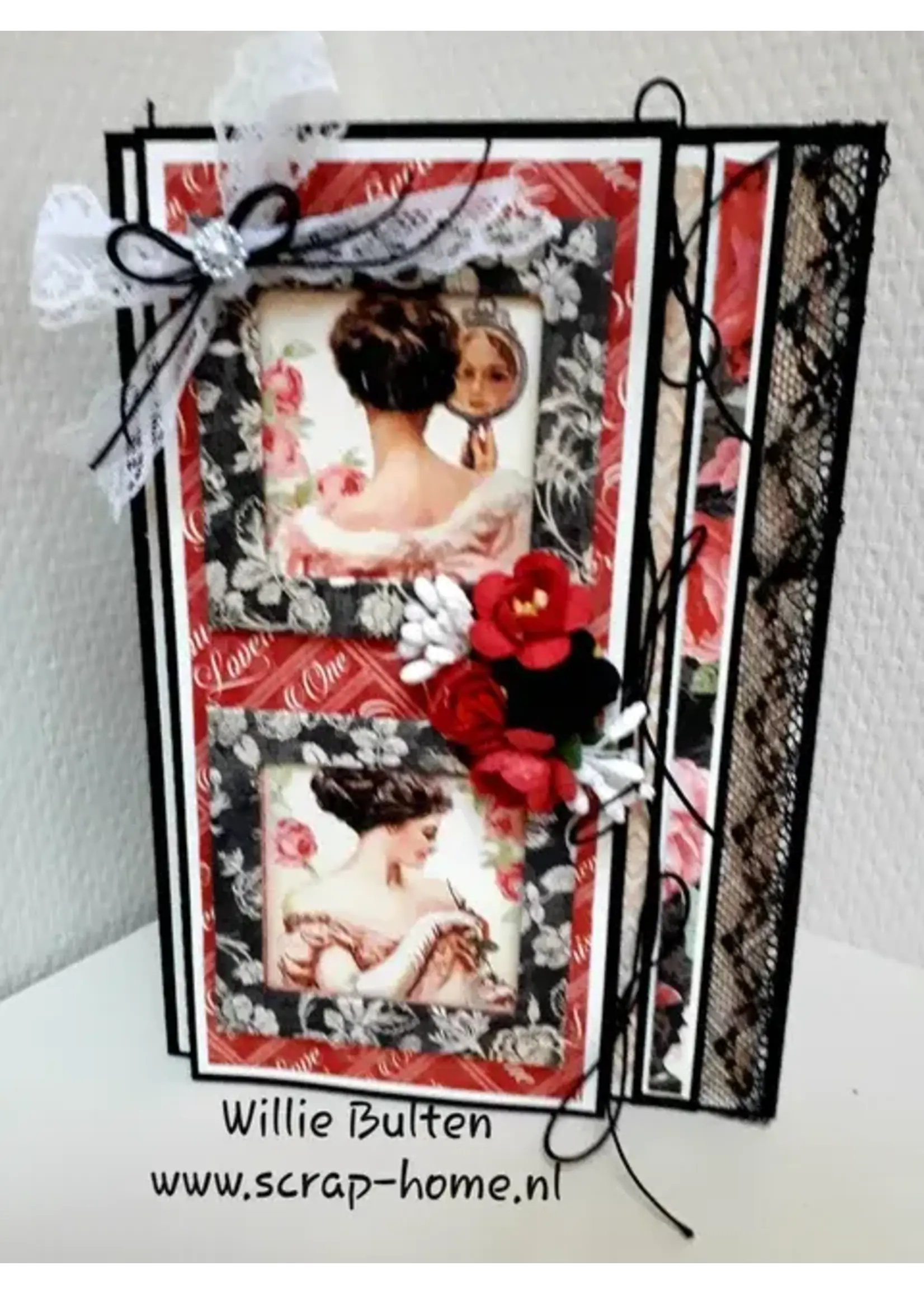 Romantische kaart met foto frame’s Willie