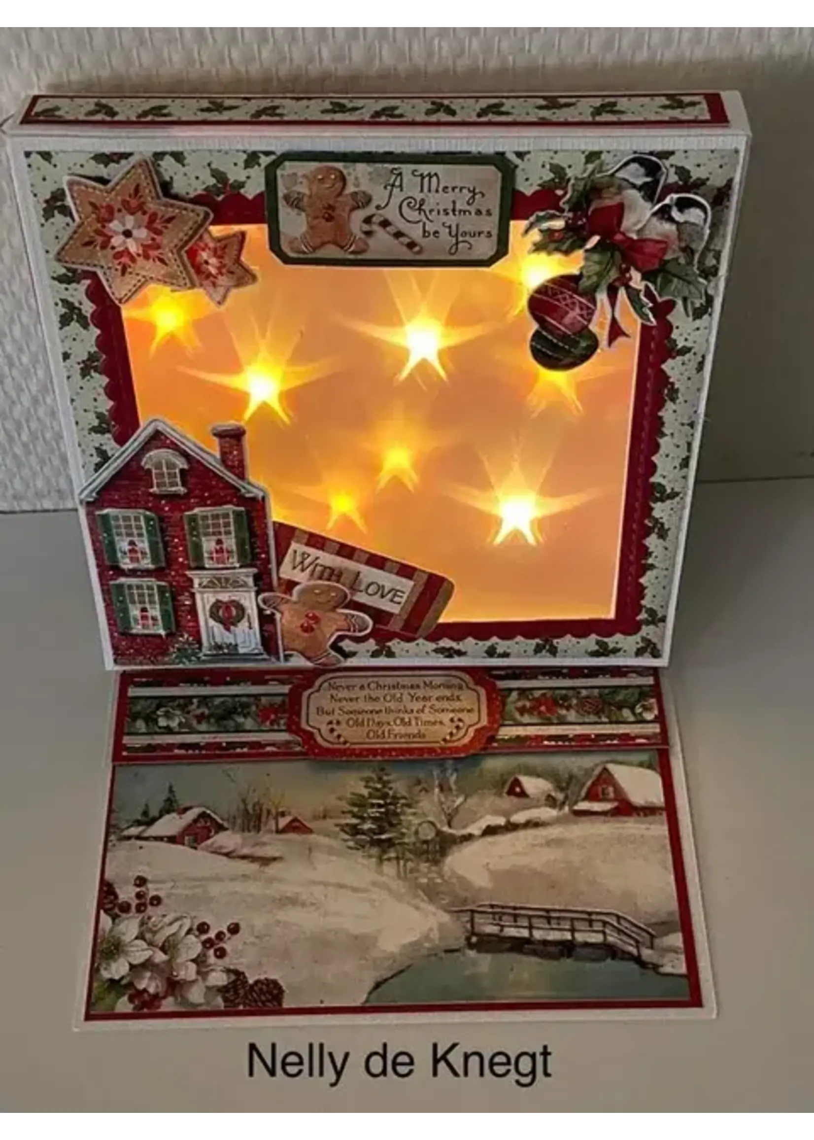 Easel Kerstkaart met Lichtjes Nelly