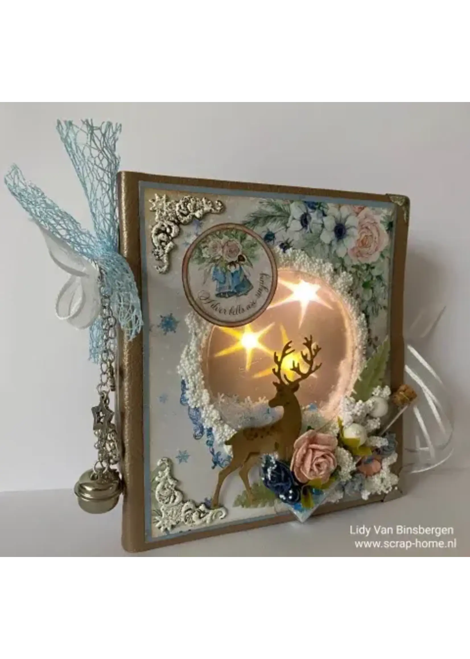 Kerstboek Kaart met Verlichting Lidy