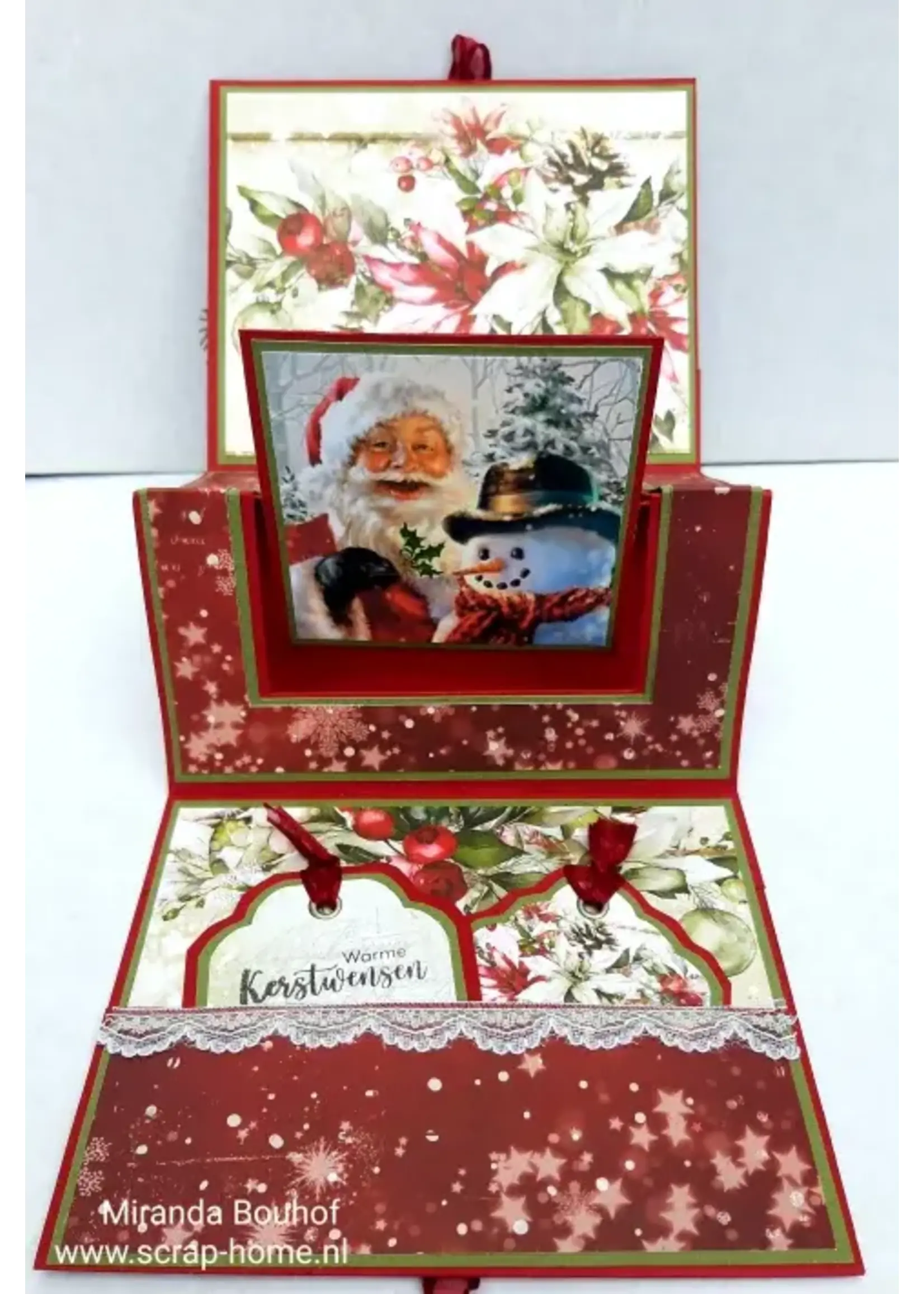 Kerst Draaiplaatjes Kaart incl. digitale kerstmannen plaatjes