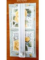 Kaart met verborgen vakjes met schudmateriaal