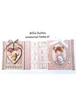 Schudkaart baby girl met muisjes