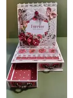 Easel kaart met laadjes Petra (laadjes gemaakt met cardstock)