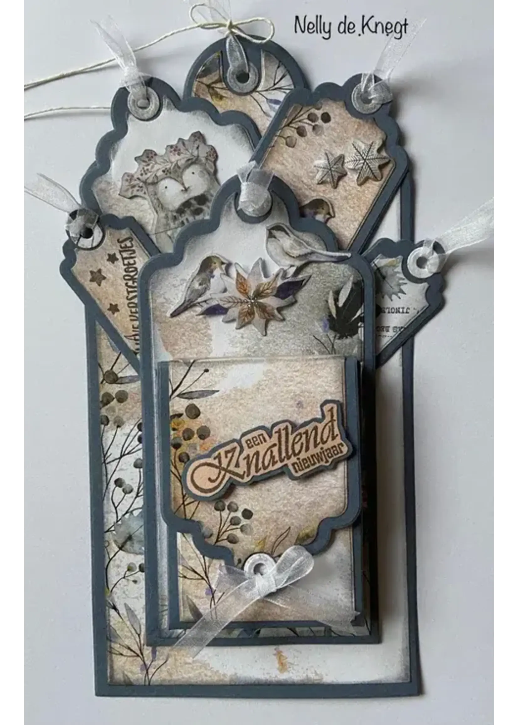 Labelkaart Met merci doosje Nelly