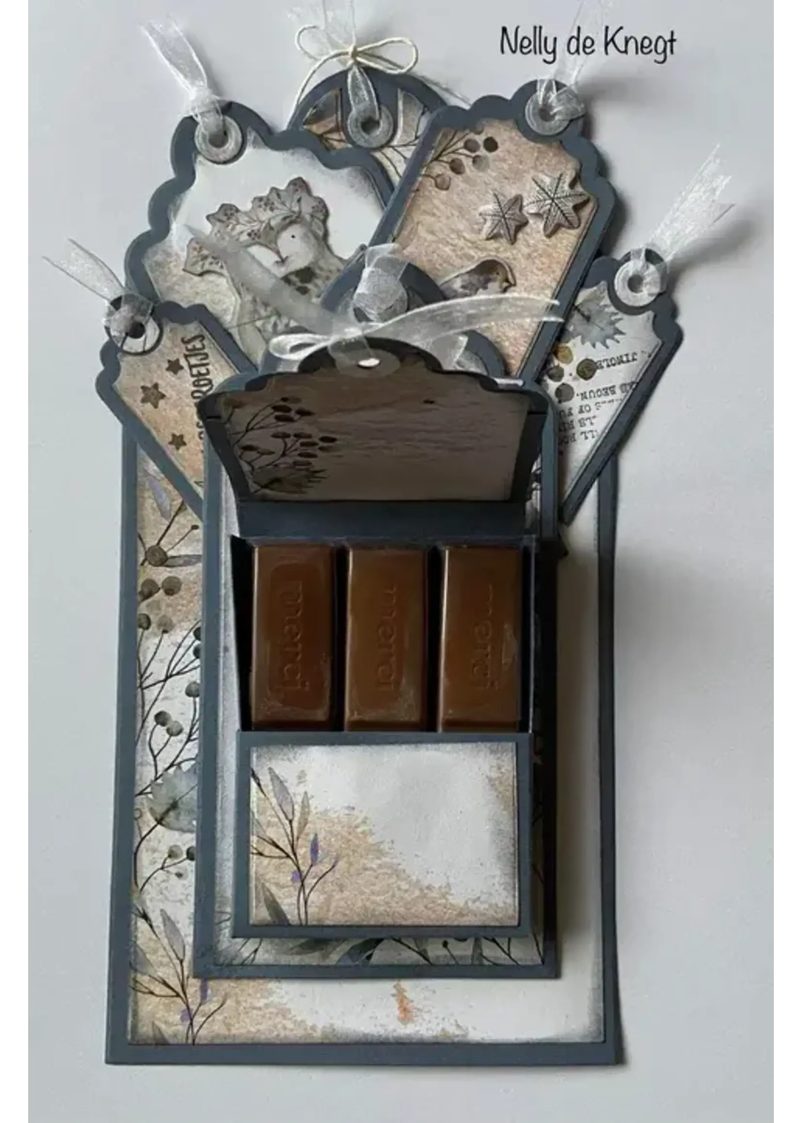 Labelkaart Met merci doosje Nelly